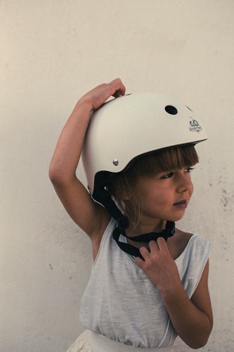 Kinderfeets Casque pour enfants pour le cyclisme / casque de vélo pour enfants - blanc mat-3