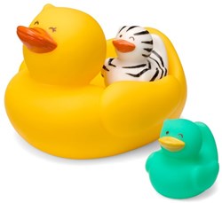 Infantino jouet de bain famille canard jaune blanc bébé plaisir