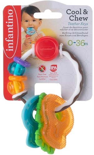 Infantino bijtring speelgoed Cool & Chew Teether Keys multicolour-2