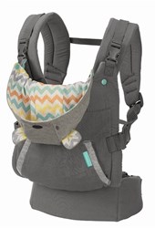 Infantino porte-bébé ergonomique gris avec capuche et oreilles d’ours