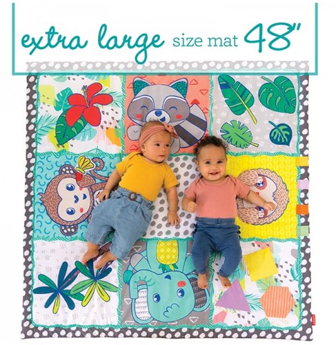 Infantino tapis d'éveil Jumbo Sensory Discovery mat multicolore bébé-2