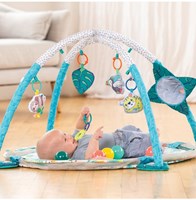 Infantino tapis d'éveil 3-en-1 aire de jeux piscine à balles multicolore-2