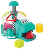 Infantino jouet trieur de formes hippopotame vert rouge éducatif-2