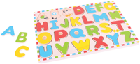 BigJigs houten puzzel alfabet hoofdletters educatief speelgoed-2