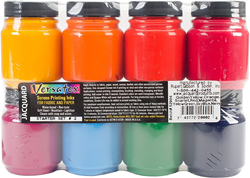 Jacquard kit d'encres de sérigraphie - Versatex 8 couleurs 66,5 ml textile