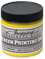 Jacquard encre de sérigraphie 118 ml - Jaune opaque peinture textile