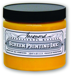 Jacquard encre de sérigraphie 470 ml jaune - peinture textile créative
