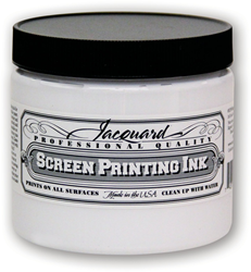 Jacquard encre de sérigraphie 470 ml super opaque blanc - peinture créative