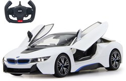 Jamara BMW I8 - Voiture RC blanche 1:14 avec télécommande et portes ouvrantes