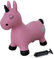 Jamara skippydier eenhoorn roze met pomp - springdier speelgoed-2