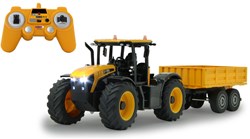 Jamara tracteur jouet JCB Fastrac avec remorque basculante télécommande 2,4GHz