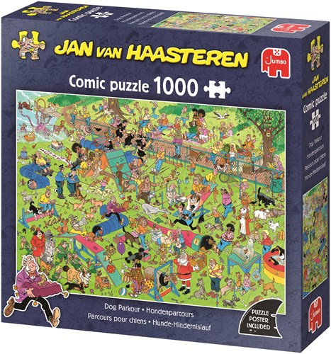 Jumbo legpuzzel Jan van Haasteren hondenparcours 1000 stukjes cartoon-2