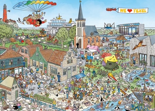Jumbo puzzel Jan van Haasteren Texel - 1000 stukjes
