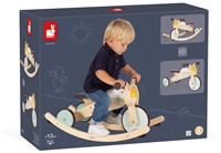 Janod Bikloon 2-in-1 houten schommelmotor & driewieler