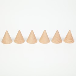 Grapat Houten Kegels Naturelkleurig (6 st.)