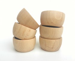 Grapat Houten Schaaltjes Naturelkleurig (6 st.)