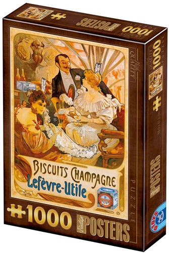 D-Toys puzzle 1000 pièces - affiches vintage Lefevre-Utile biscuits puzzle-2