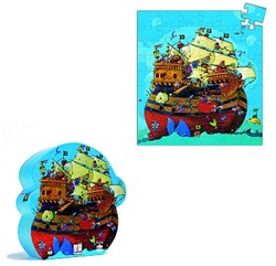 Djeco silhouetpuzzels Barbarossa's boat - 54 stukjes