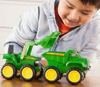Britains speelgoed John Deere mini tractor en kiepwagen set zandbak-3