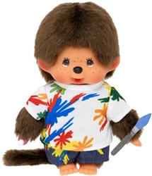 Monchhichi knuffel jongen kunstenaar pop 20cm speelgoed
