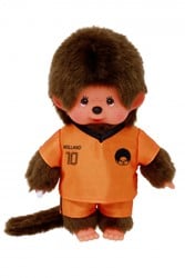 Monchhichi knuffel jongen voetbal 20cm - sportief speelgoed