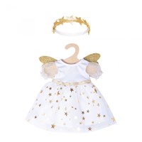 Heless robe d’ange poupée bébé blanc-or avec bandeau 28-35 cm