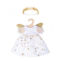 Heless babypop engelenjurk wit-goud met haarband 28-35 cm