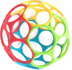 Oball klassiek speelgoed bal multi kleur - 10 cm flexibel en licht