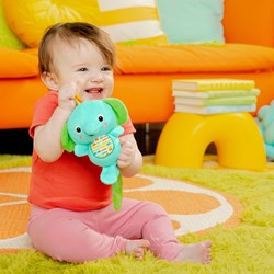 Bright Starts baby speelgoed olifant - muziek mobiel voor onderweg