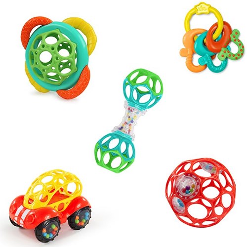 Oball baby speelgoed set - Soothers & Shakers 5-delige cadeau set multicolor