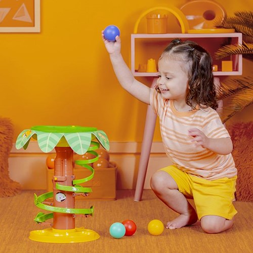 Bright Starts baby knikkerbaan Tropical Twirl Ball Play Toy jungle
