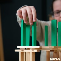Kapla coffret de construction vert clair - 40 planchettes en bois jouet de construction-2