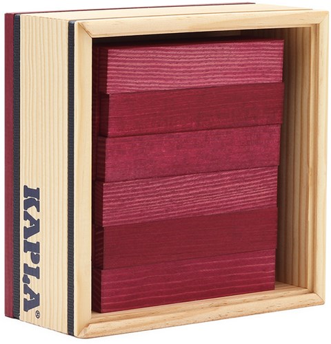 Kapla coffret de construction - planchettes bois violet - 40 pièces - jouet créatif