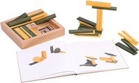 Kapla houten bouwplankjes 40 Plankjes geel/groen-2