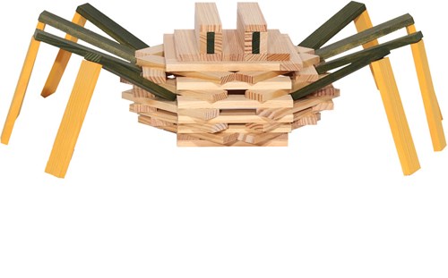 Kapla bouwset - houten blokken - 75 stuks - kleurrijk constructiespeelgoed-2