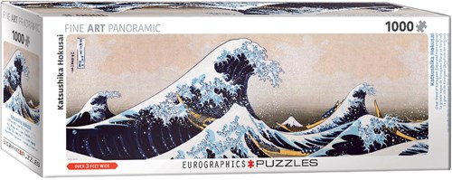 Eurographics puzzel - Grote golf van Kanagawa - Hokusai panorama - 1000 stukjes-2