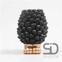 Season Inspired Decoration vase pomme de pin noir 16cm décoratif