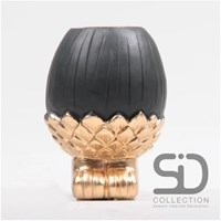 Season Inspired Decoration vase noir décoration gland sur pied 13cm moderne