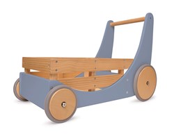 Kinderfeets 2-in-1 houten opbergkar & loopwagen - Slate Blue