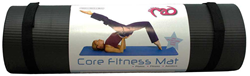 Fitness-Mad tapis de fitness 10mm noir tapis Pilates 182x58cm
