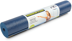 Fitness-Mad tapis de yoga Warrior II 4mm bleu foncé 183x61cm antidérapant