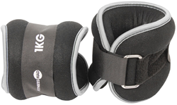 Fitness-Mad poids pour poignets et chevilles 1kg - poids réglables noir