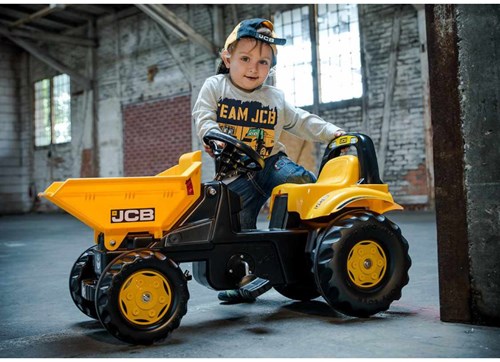 Rolly Toys tracteur à pédales JCB Dumper avec benne basculante jouet jaune-3