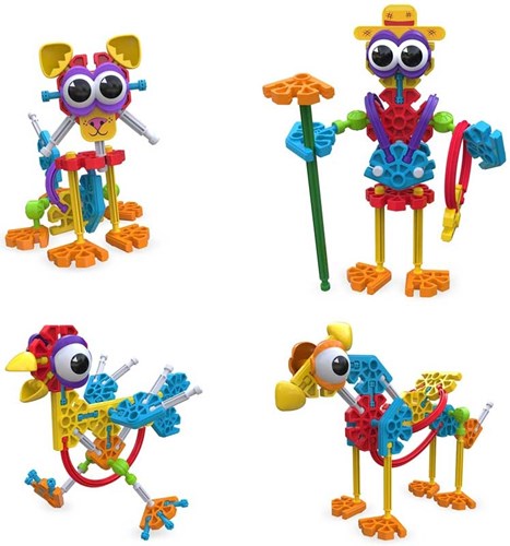 K'nex bouwset Farmin Friends - kleurrijk constructiespeelgoed boerderij-2