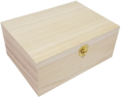 Hobbygroep boîte de rangement en bois avec couvercle à rabat 23x16,9x10 cm