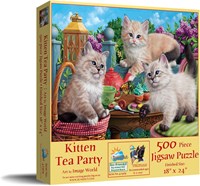 SunsOut puzzel Kitten Tea Party - legpuzzel 500 stukjes katten-2