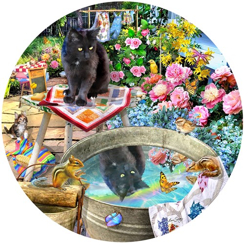 SunsOut puzzel Kat Kitty Reflections - 500 stukjes karton