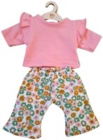 Hollie poppenkleding set Pansy flowerpower - kleurrijke outfit voor poppen
