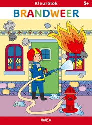 Ballon livre de coloriage pompiers enfants 4+ bloc créatif