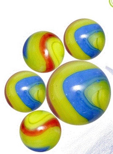 Don Juan knikkers aliens speelset 20+1 knikkers kleurrijk